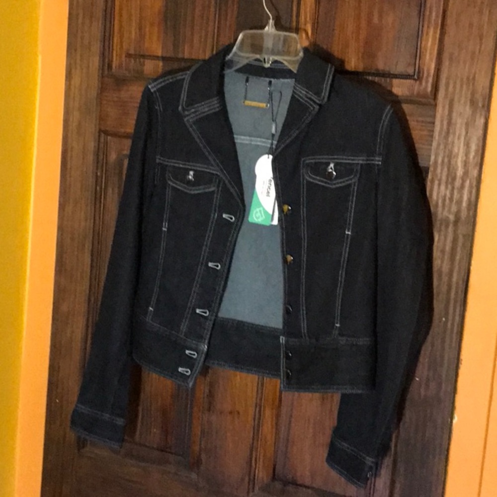 Black denim jacket
